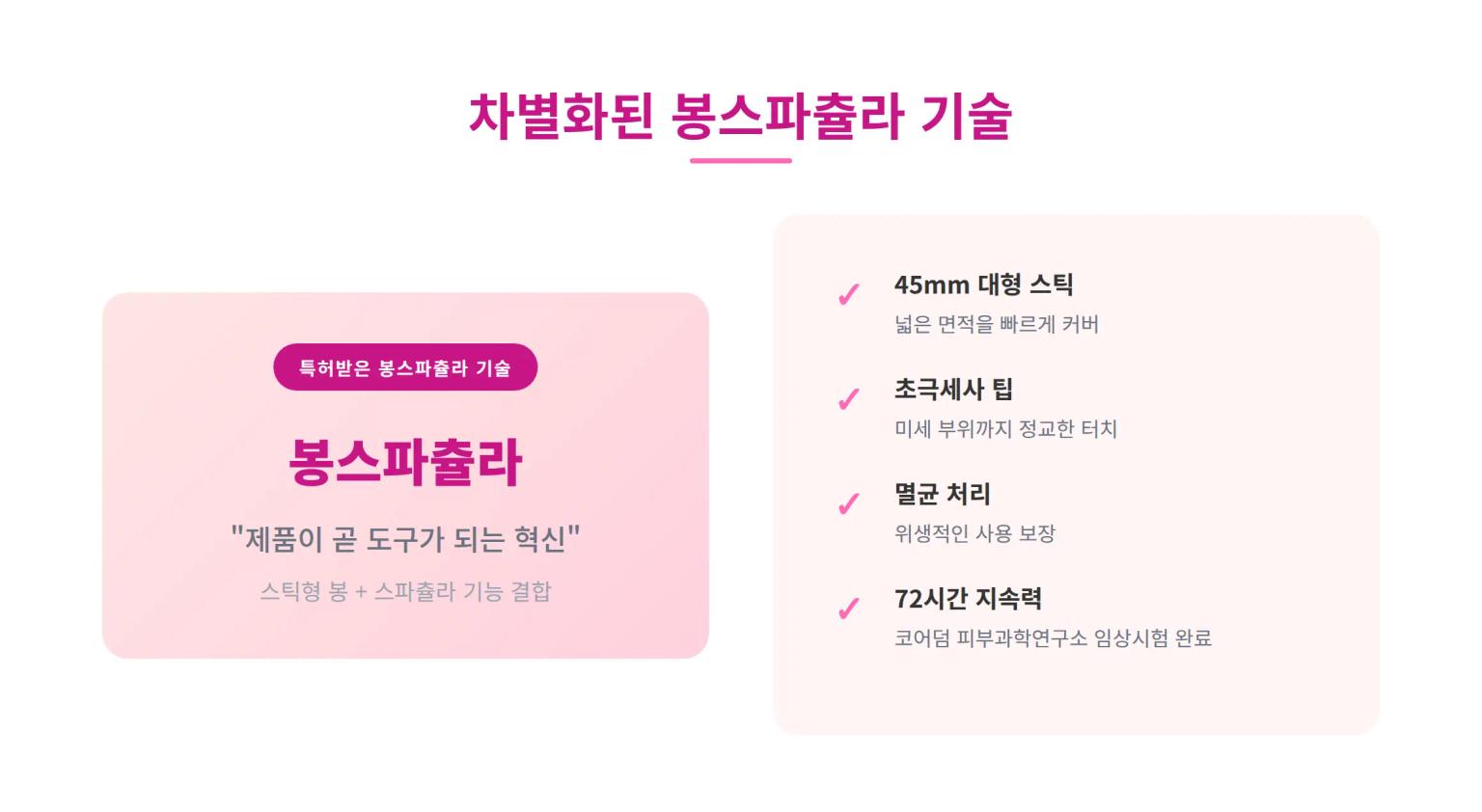 차별화된 봉스파츌라 기술