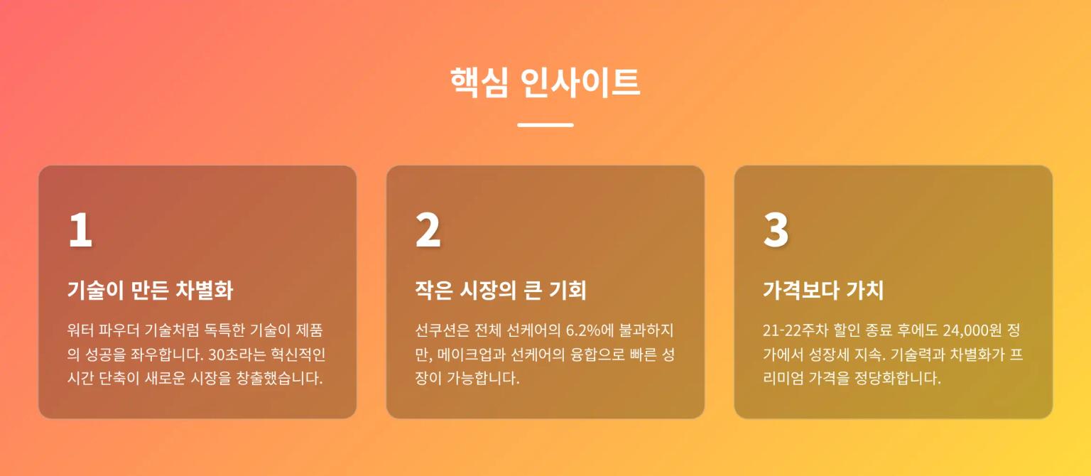 선쿠션 시장 인사이트