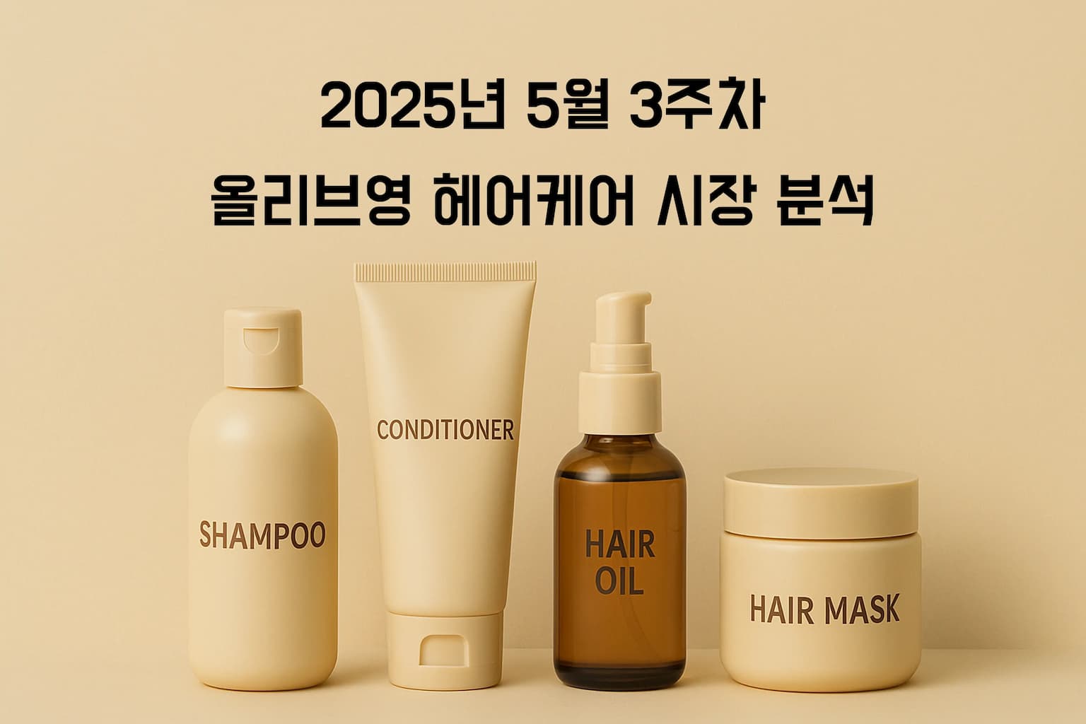 2025년 5월 3주차 올리브영 헤어케어 시장 분석: 트리트먼트가 이끄는 모발 관리 트렌드