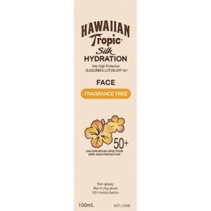 하와이안트로픽 무향 실크 하이드레이션 페이스 선크림 SPF 50+ 100ml