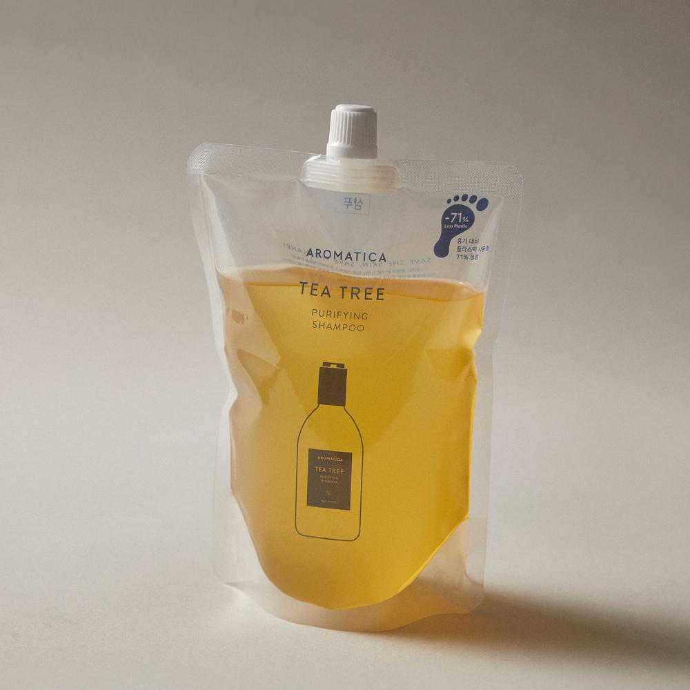 [지성두피/쿨링샴푸] 아로마티카 티트리 퓨리파잉 샴푸 400ml 리필