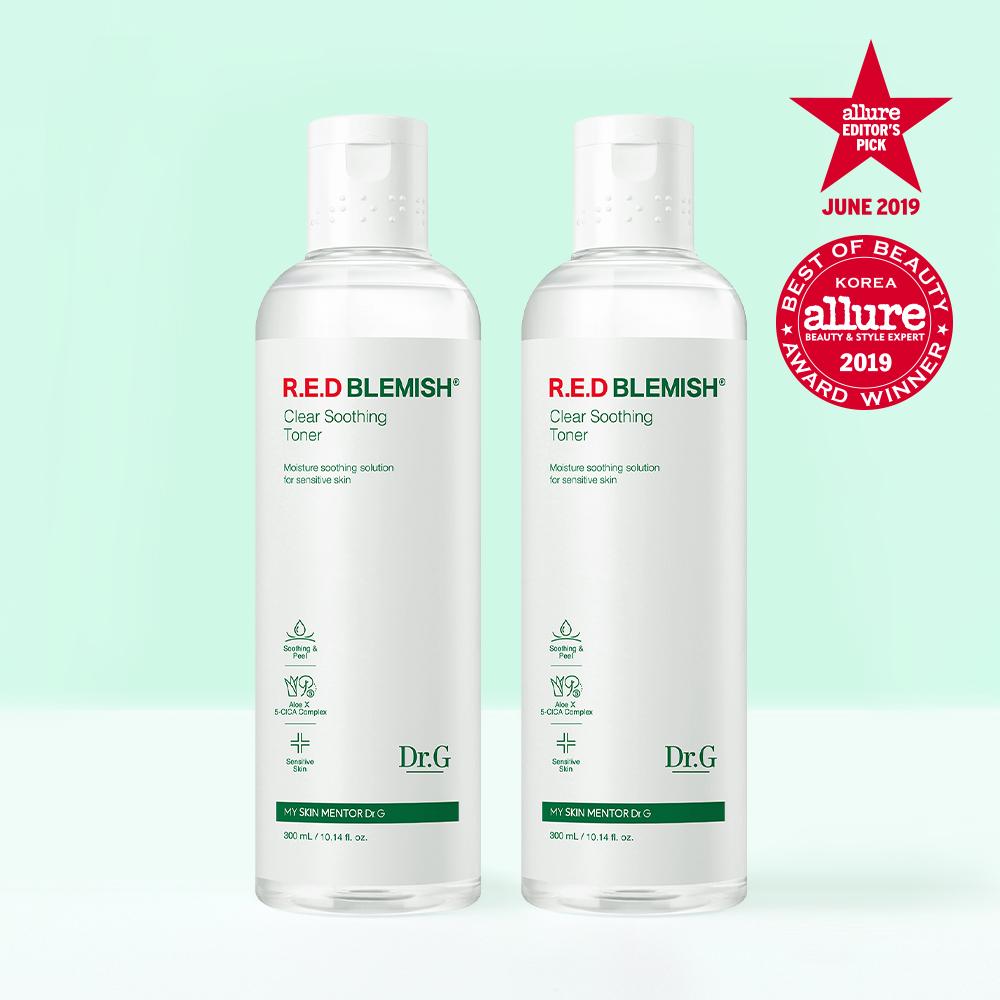 [NEW] 닥터지 레드 블레미쉬 클리어 수딩 토너 300ml+300ml 듀오기획