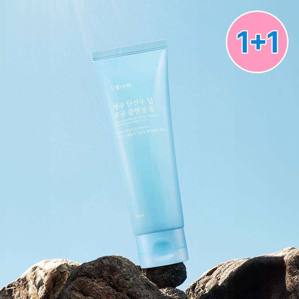 (단품/1+1)식물나라 제주 탄산수 딥 모공 클렌징폼 120mL [단품/1+1 기획]