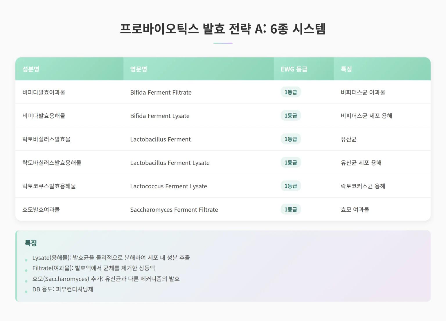 프로바이오틱스 발효 전략 A: 6종 시스템