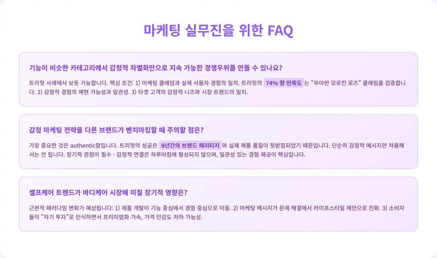 마케팅 실무진을 위한 FAQ