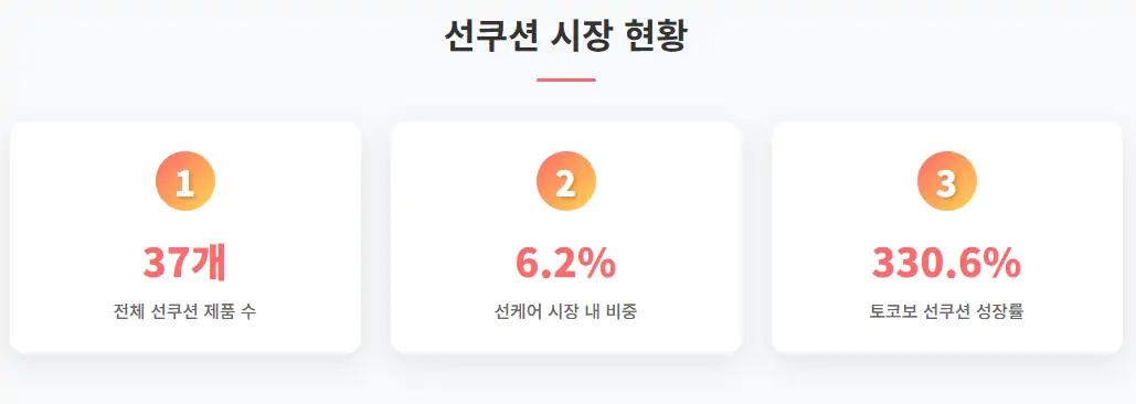 선쿠션 시장 현황 인포그래픽