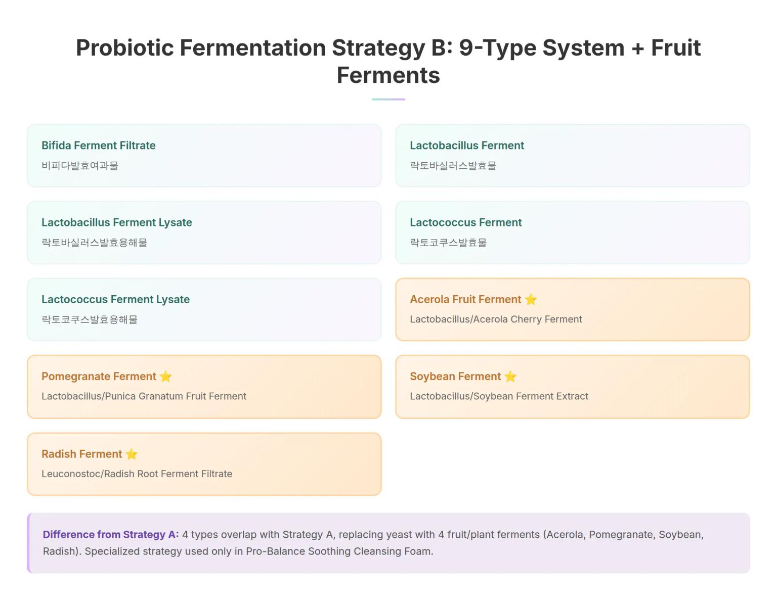 Probiotic Fermentation Strategy B: 9-Type System + Fruit Ferments