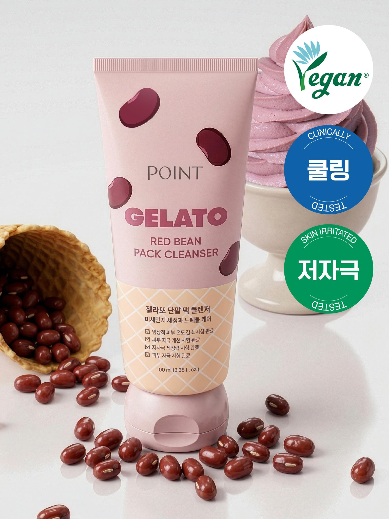 포인트 젤라또 단팥 팩 클렌저 100 ml