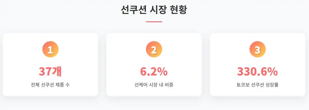 선쿠션 시장 현황 인포그래픽